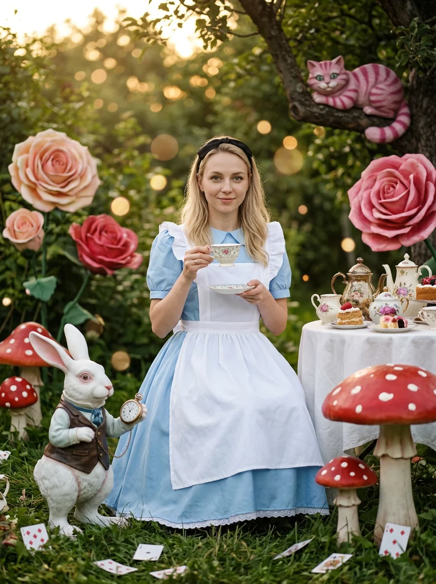 Алиса в Стране чудес — пример ИИ-фото