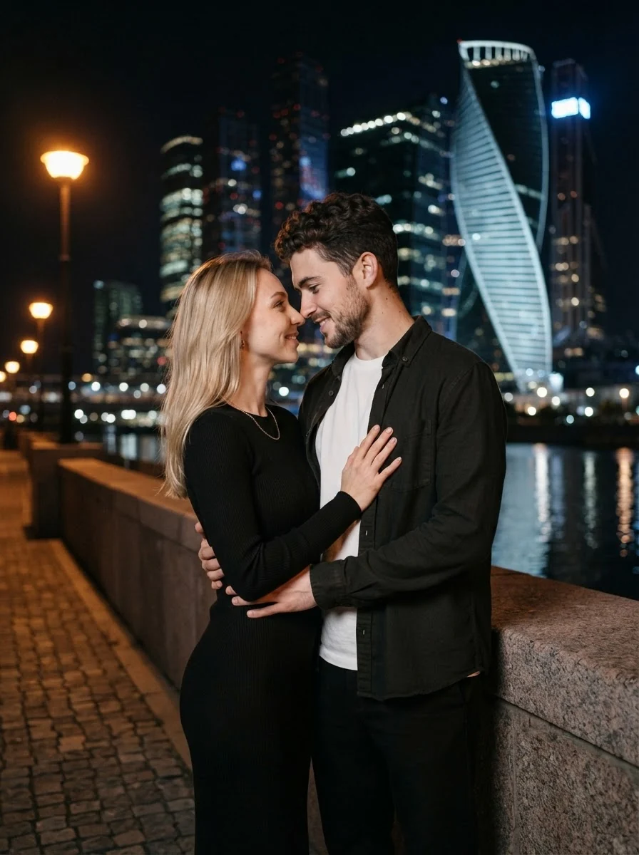 Ночь в Москва-Сити — пример 1