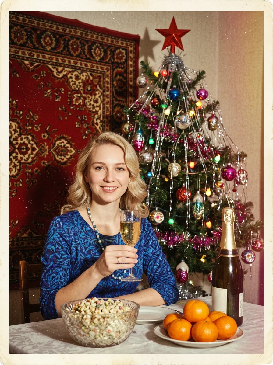 Новогоднее фото в стиле СССР — пример 3