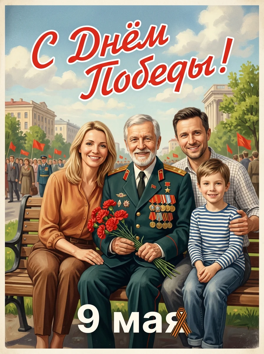 Открытка к 9 мая