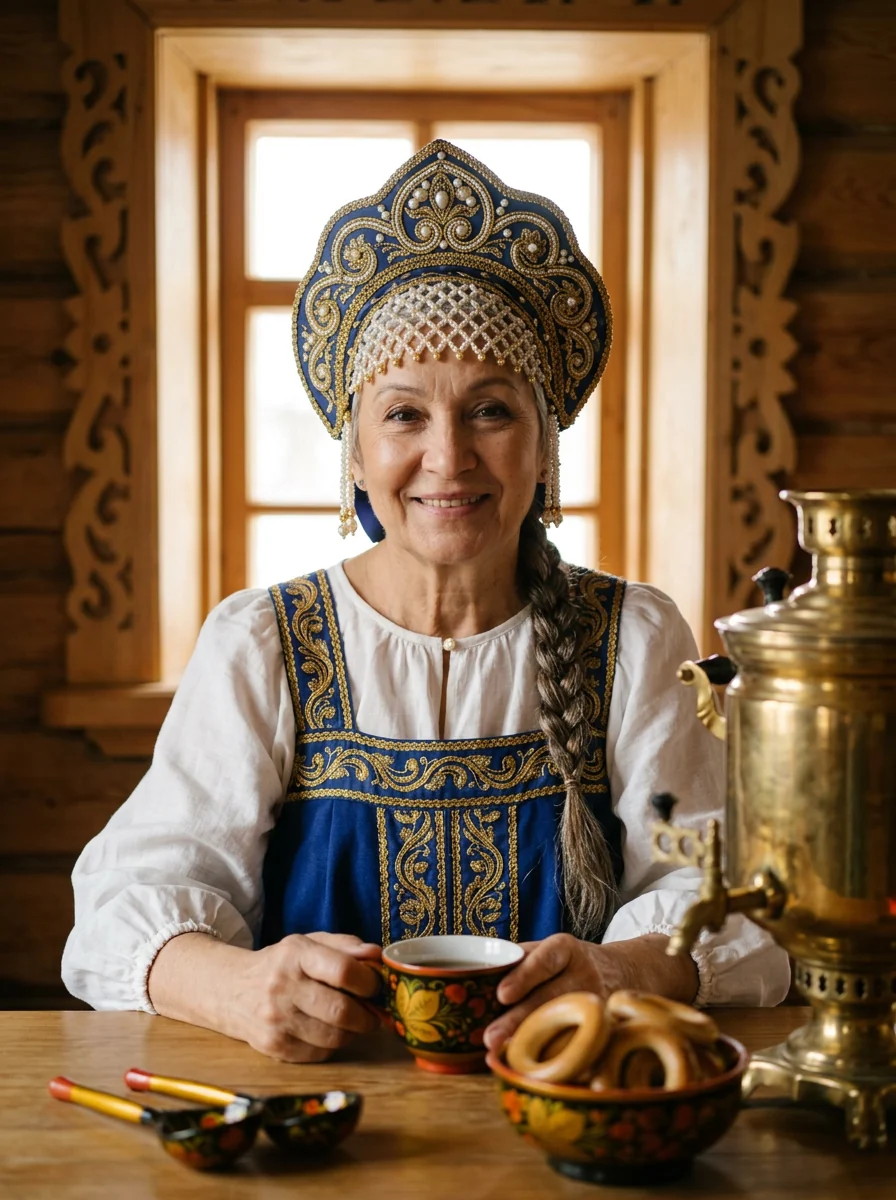 Русский стиль: кокошник и самовар — пример 4
