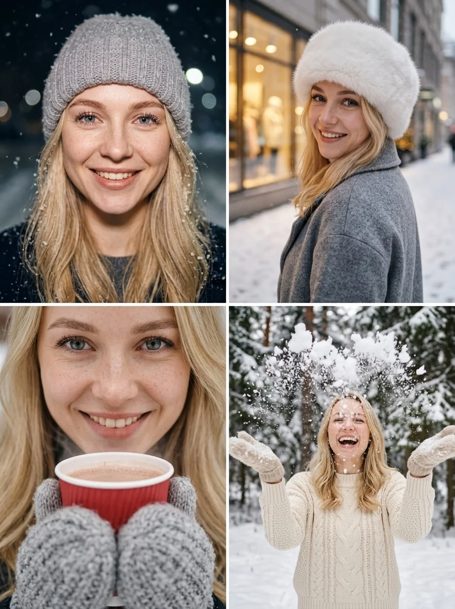 Зимний коллаж — пример 2
