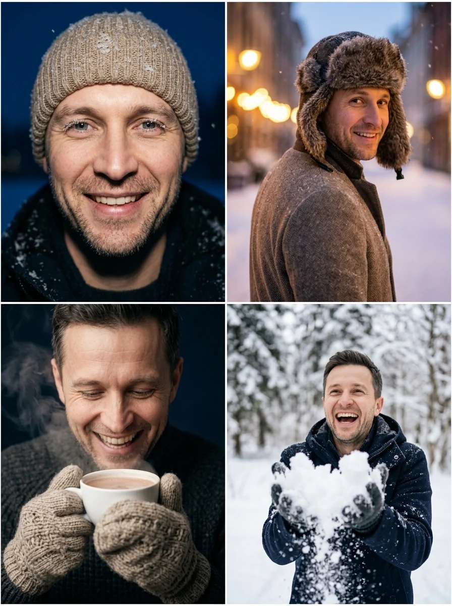 Зимний коллаж — пример 3